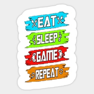 Eat, Sleep, game, Repeat, Typography vector base T-Shirt Design Sticker